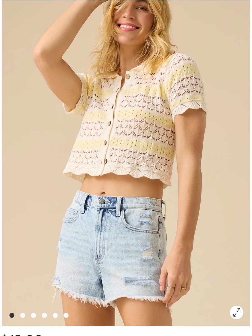 Altar’d State Galea High Rise Denim Shorts Sz Small
